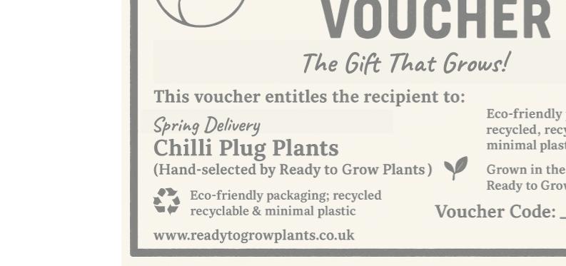 Chilli Plant Gift Cards- give a gift that grows!